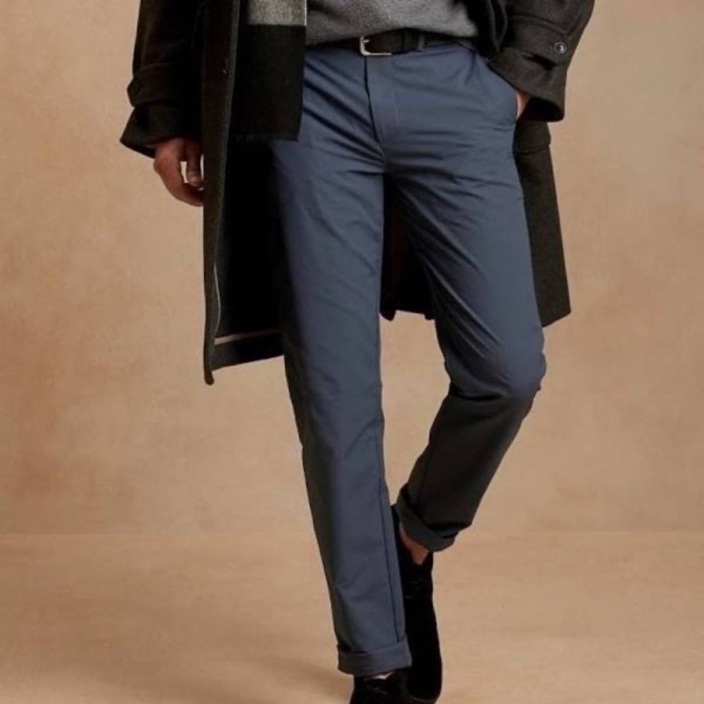 Banana Republic, Slim City Pant, Tech Chinos, Mist Blue, Size 33 X 34, NWOT